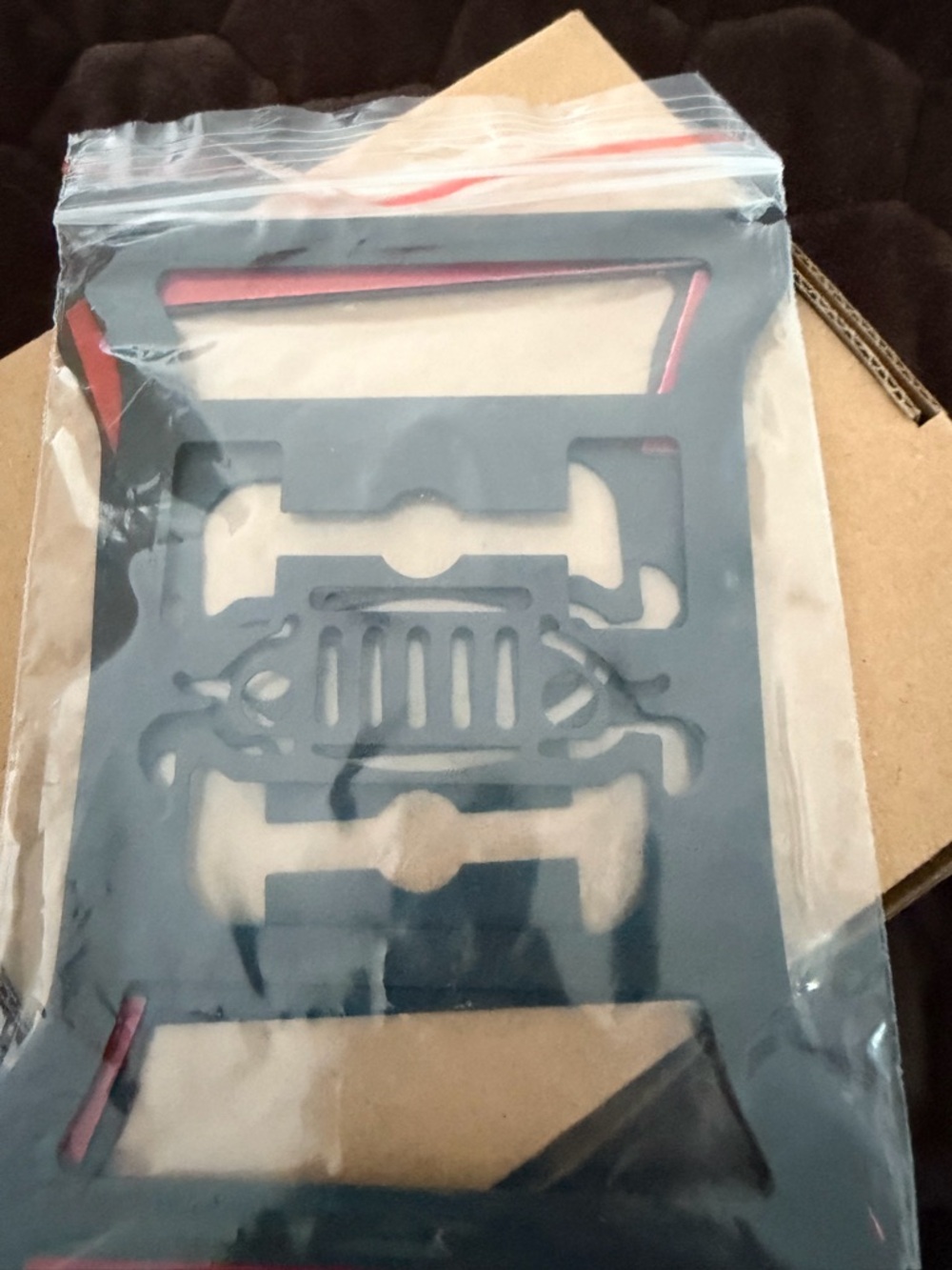 Black & Red Jeep Grille Multi-Tool Card